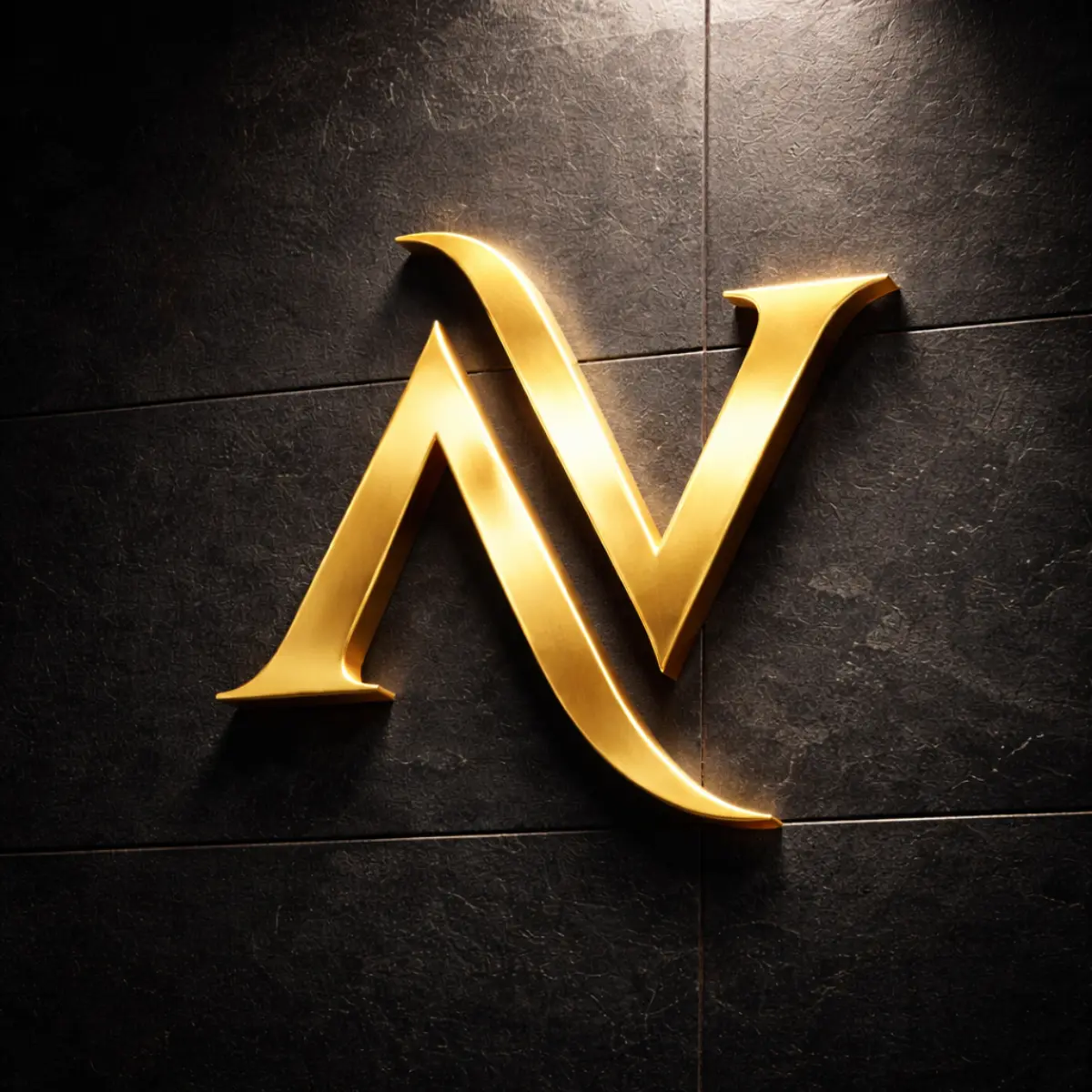 Ninart Vision ლოგო — შავ ფონზე
